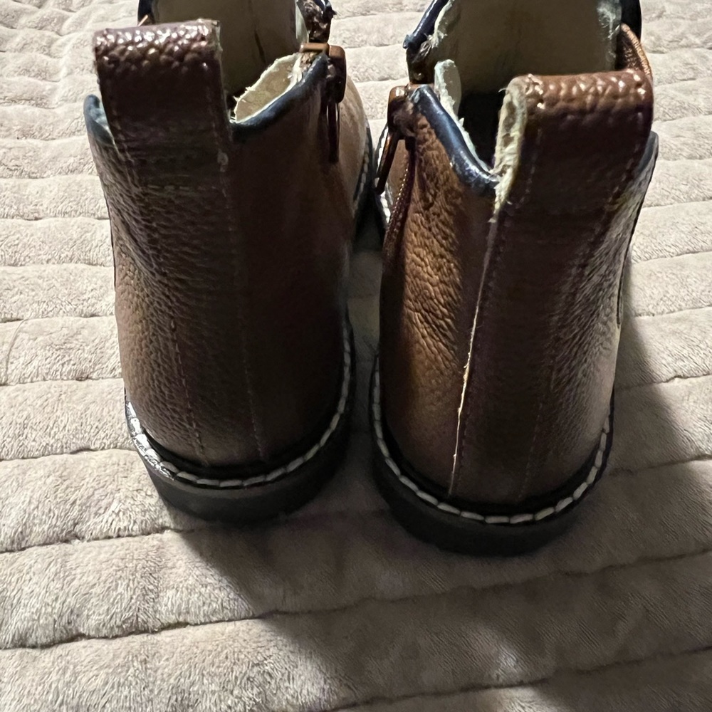 Mini Boden size 25 (8 toddler us) brown leather booties